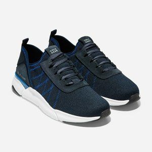 Cole Haan Men's GrandSport Navy Knit & Suede Fashion Sneaker 11.5M - New in Box